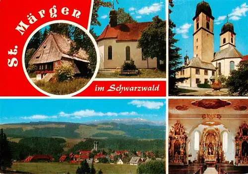 AK / Ansichtskarte 73929323 St_Maergen Kloster Pfarrkirche Inneres Panorama