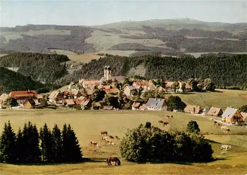 AK / Ansichtskarte 73929332 St_Maergen Panorama mit Kirche