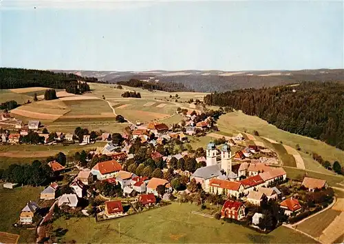 AK / Ansichtskarte 73929352 St_Maergen Fliegeraufnahme mit Kirche