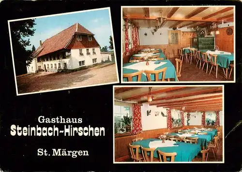 AK / Ansichtskarte 73929367 St_Maergen Gasthaus Steinbach Hirschen Gastraeume