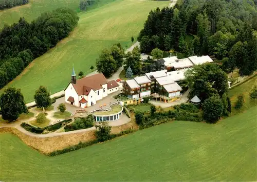 AK / Ansichtskarte 73929373 St_Peter_Schwarzwald Wallfahrtskirche Maria Lindenberg mit Haus Maria Lindenberg und Pilgergaststaette Fliegeraufnahme