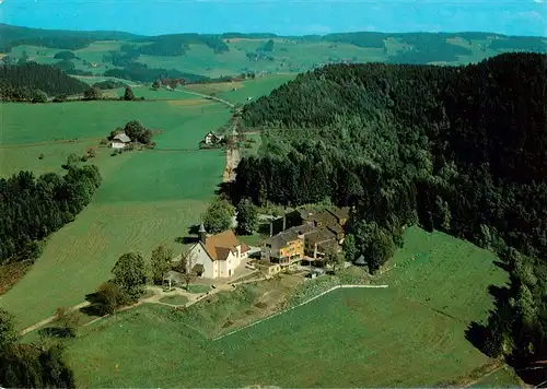 AK / Ansichtskarte 73929374 St_Peter_Schwarzwald Wallfahrtskirche Maria Lindenberg mit Haus Maria Lindenberg und Pilgergaststaette Fliegeraufnahme