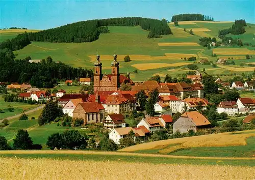 AK / Ansichtskarte 73929380 St_Peter_Schwarzwald Panorama mit Kirche