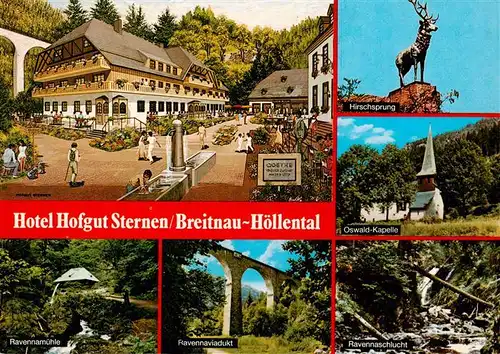 AK / Ansichtskarte  Hoellental_Schwarzwald Hotel Hofgut Sternen Ravennamuehle Ravennaviadukt Ravennaschlucht Hirschsprung Oswald Kapelle R