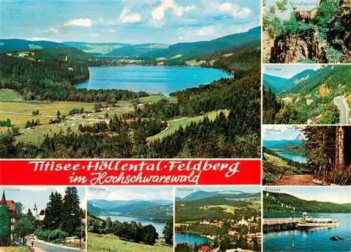 AK / Ansichtskarte  Titisee-Neustadt Panorama Titisee Partien Hirschsprung Hoellental