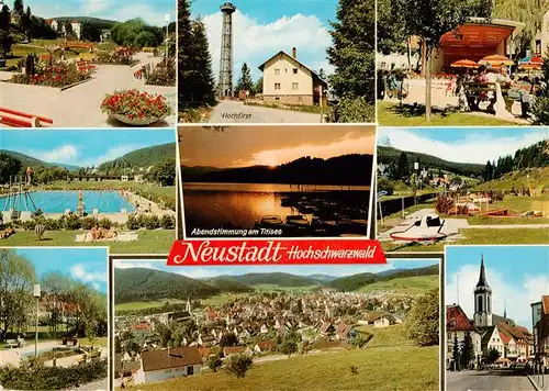 AK / Ansichtskarte 73929453 Neustadt__Schwarzwald_Titisee-Neustadt Park Hochfirst Kurkonzert Titiseepartie Minigolf Panorama Kirche