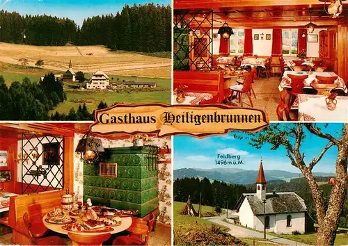 AK / Ansichtskarte  Titisee-Neustadt Gasthaus Heiligenbrunnen Gastraeume Kapelle Feldberg