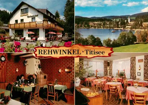 AK / Ansichtskarte  Titisee-Neustadt Gasthaus Pension Rehwinkel Gastraeume Seepartie