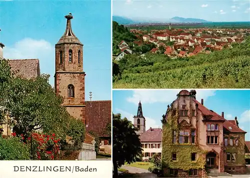 AK / Ansichtskarte 73929518 Denzlingen Kirche Panorama Rathaus