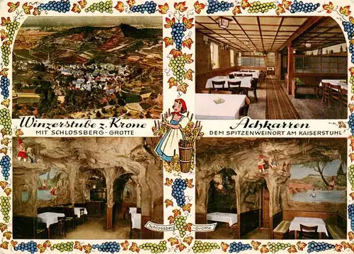 AK / Ansichtskarte 73929523 Achkarren Winzerstube mit Schlossberg Grotte