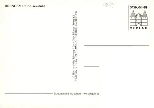 AK / Ansichtskarte 73929536 Ihringen_Kaiserstuhl Fliegeraufnahme
