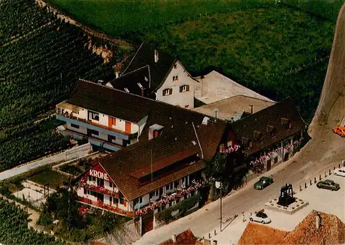 AK / Ansichtskarte 73929538 Achkarren Hotel Restaurant Cafe Winzerstube Zur Krone mit Schlossberg Grotte 