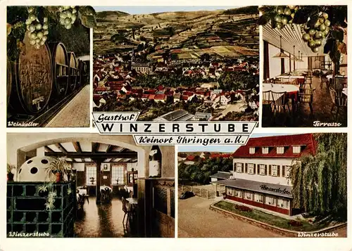 AK / Ansichtskarte 73929539 Ihringen_Kaiserstuhl Weinkeller Fliegeraufnahme Terrasse Winzerstube