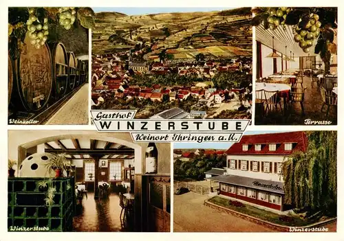 AK / Ansichtskarte 73929551 Ihringen_Kaiserstuhl Hotel Restaurant Winzerstube Weinkeller Panorama Terrasse Winzerstube
