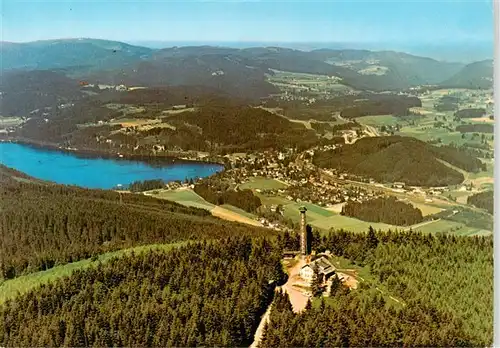 AK / Ansichtskarte  Titisee-Neustadt Fuerstenberg Rasthaus Hochfirst mit Blick auf den Titisee Fliegeraufnahme