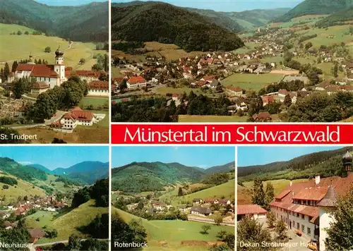 AK / Ansichtskarte 73929596 Muenstertal__Schwarzwald St Trudpert Panorama Neuhaeuser Rotenbuck Dekan Strohmeyer Haus