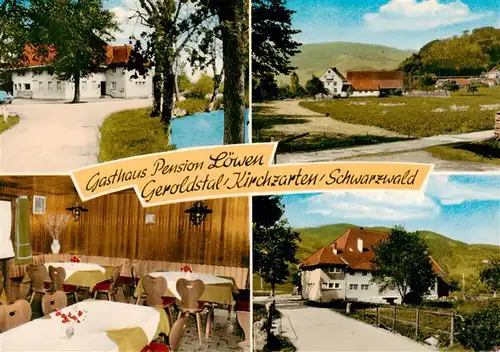 AK / Ansichtskarte  Kirchzarten Gasthaus Pension Geroldstal Gastraum Panorama