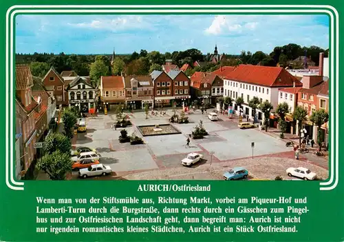 AK / Ansichtskarte 73929635 Aurich_Ostfriesland Marktplatz