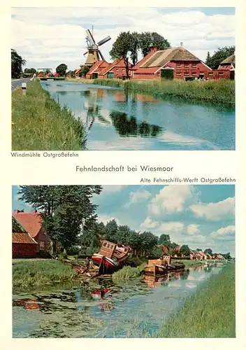 AK / Ansichtskarte 73929641 Ostgrossefehn Windmuehle Ostgrossefehn Alte Fehnschiffs Werft