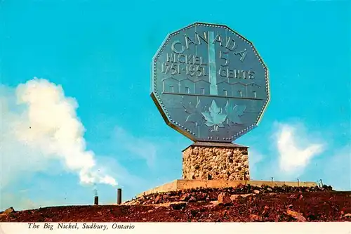 AK / Ansichtskarte  Geld_auf_Postkarte The Big Nickel Sudbury Ontario