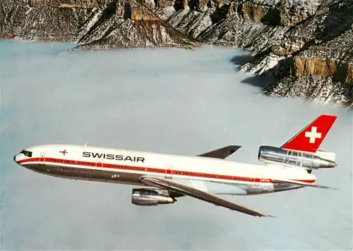 AK / Ansichtskarte  Flugzeuge_Zivil Swissair Douglas DC-10 