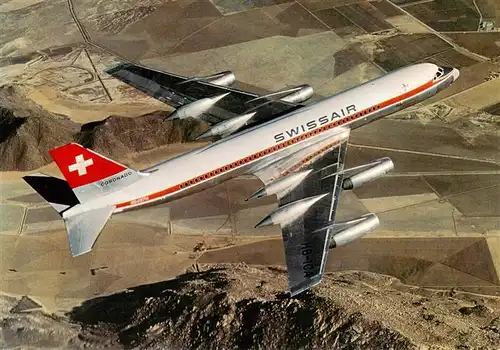 AK / Ansichtskarte 73929780 Flugzeuge_Zivil Swissair Coronado