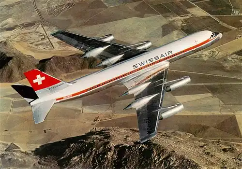 AK / Ansichtskarte  Flugzeuge_Zivil Swissair Coronado