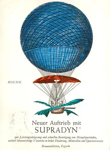 AK / Ansichtskarte  Werbung_Reklame Supradyn Freiballon D-Bernina