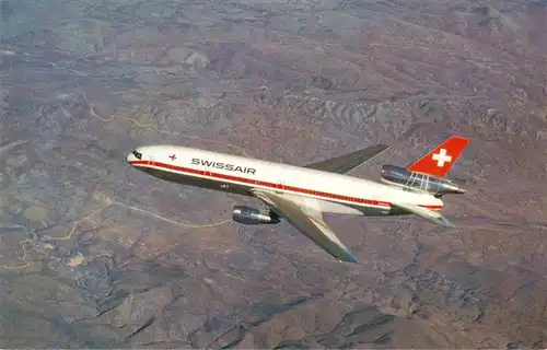 AK / Ansichtskarte  Flugzeuge_Zivil Swissair McDonnell-Douglas DC-10-30