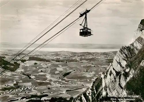 AK / Ansichtskarte  Seilbahn_Cable-Car_Telepherique Santis-Schwebebahn Bodensee