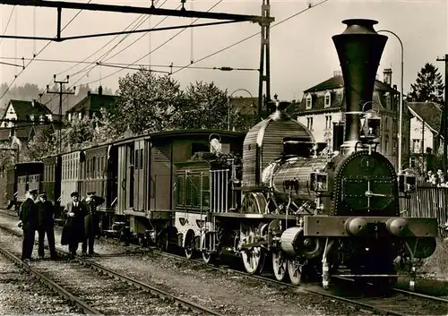 AK / Ansichtskarte 73929794 Eisenbahn_Railway_Chemin_de_Fer 100 Jahre Schweizer Eisenbahn  Spanisch-Broetli-Bahn