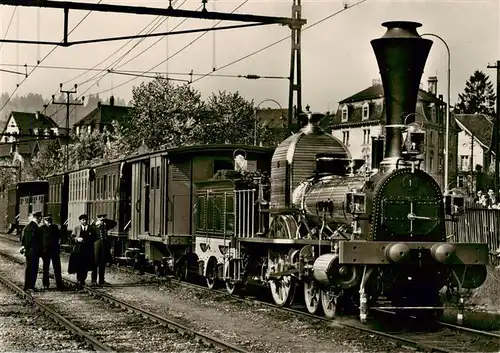 AK / Ansichtskarte  Eisenbahn_Railway_Chemin_de_Fer 100 Jahre Schweizer Eisenbahn  Spanisch-Broetli-Bahn