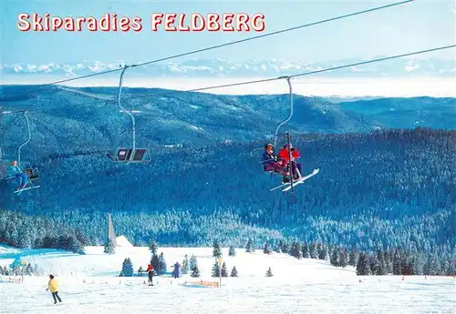 AK / Ansichtskarte 73929805 Sessellift_Chairlift_Telesiege Feldberg 