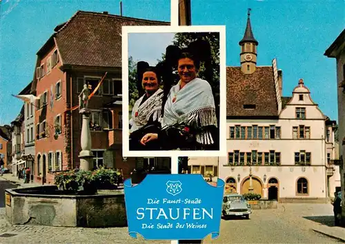 AK / Ansichtskarte  Staufen__Breisgau Brunnen Marktplatz Rathaus