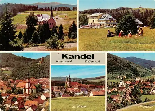 AK / Ansichtskarte  Kandel_Breisgau Berggasthaus Kandel St Pius Kapelle Waldkirch St Peter Glottertal