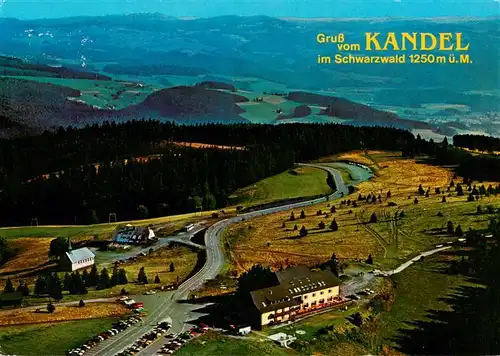 AK / Ansichtskarte  Kandel_Breisgau Fliegeraufnahme mit Berghotel Berggasthaus Kandelhof und Pius Bergkapelle