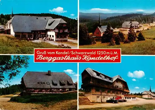 AK / Ansichtskarte  Kandel_Breisgau Berggasthaus Kandelhof Pius Kapelle und Berghotel Kandel