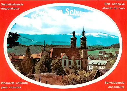 AK / Ansichtskarte  St_Peter_Schwarzwald Seminar und Pfarrkirche Selbstklebende Autoplakette