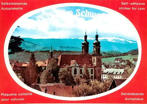 AK / Ansichtskarte  St_Peter_Schwarzwald Seminar und Pfarrkirche Selbstklebende Autoplakette