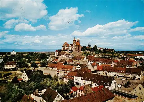 AK / Ansichtskarte 73929956 Breisach_Rhein Panorama mit Stephansmuenster Marktplatz