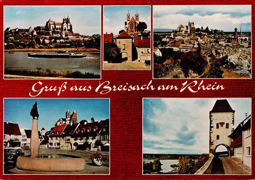 AK / Ansichtskarte 73929957 Breisach_Rhein Stephansmuenster Stadttor Panorama Brunnen
