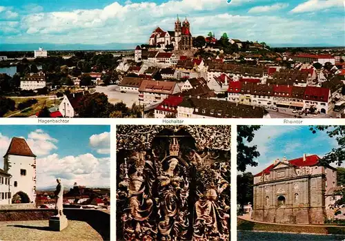 AK / Ansichtskarte 73929960 Breisach_Rhein Panorama Stephansmuenster Hagenbachtor Hochaltar Rheintor