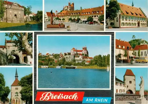 AK / Ansichtskarte 73929963 Breisach_Rhein Rheintor Marktplatz Rathaus Hagenbachturm Stephansmuenster Marktbrunnen 