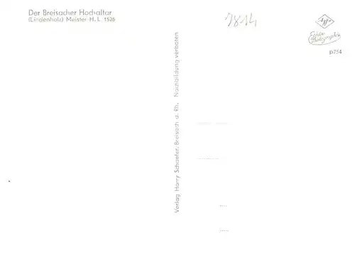 AK / Ansichtskarte  Breisach_Rhein Hochaltar im Stephansmuenster