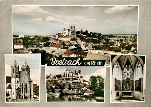 AK / Ansichtskarte 73929973 Breisach_Rhein Panorama Stephansmuenster Inneres Rheinpartie 