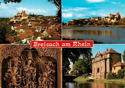 AK / Ansichtskarte 73930002 Breisach_Rhein Panorama Stephansmuenster Altarfresken Rheinpartie Rheintor