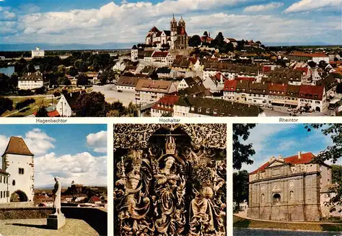 AK / Ansichtskarte 73930018 Breisach_Rhein Panorama mit St. Stephansmuenster Fresken Denkmal Statue