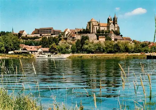 AK / Ansichtskarte 73930021 Breisach_Rhein Partie am Rhein Blick zum St. Stephansmuenster