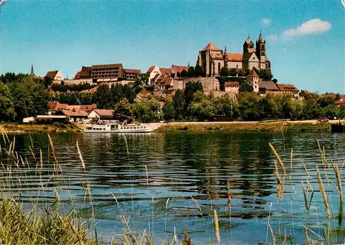 AK / Ansichtskarte 73930045 Breisach_Rhein Uferpartie am Rhein Blick zum St. Stephansmuenster