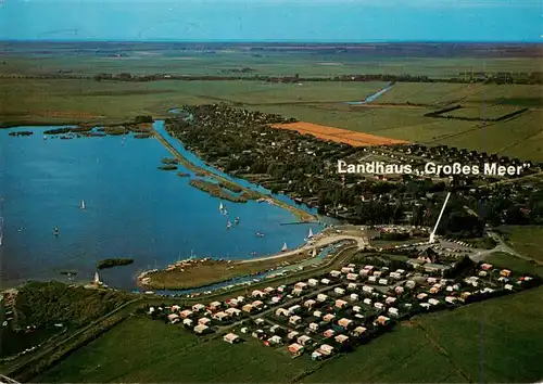 AK / Ansichtskarte 73930064 Suedbrookmerland_Aurich_Niedersachsen Fliegeraufnahme mit Landhaus Grosses Meer